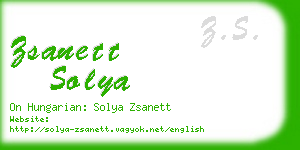 zsanett solya business card